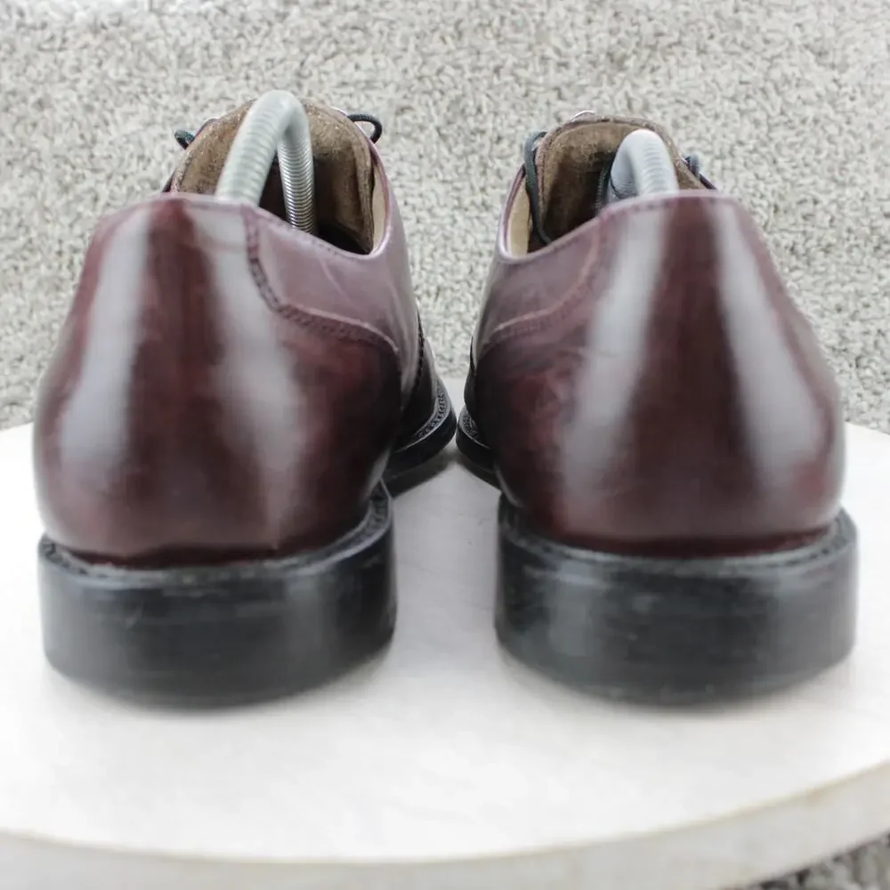 Florsheim Midtown Apron Split Toe Burgundy Leather Derby Mens 10 D